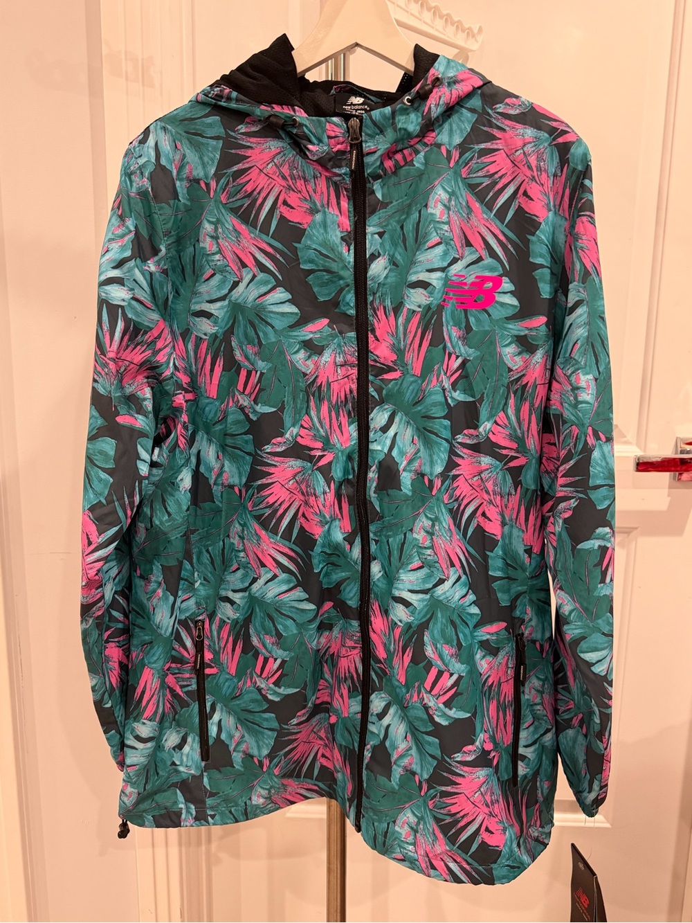 New Balance-women’s lined windbreaker with hood-2X